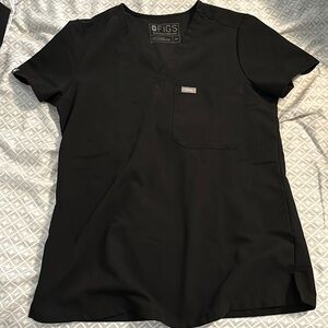 Figs Black Catarina Scrub Top